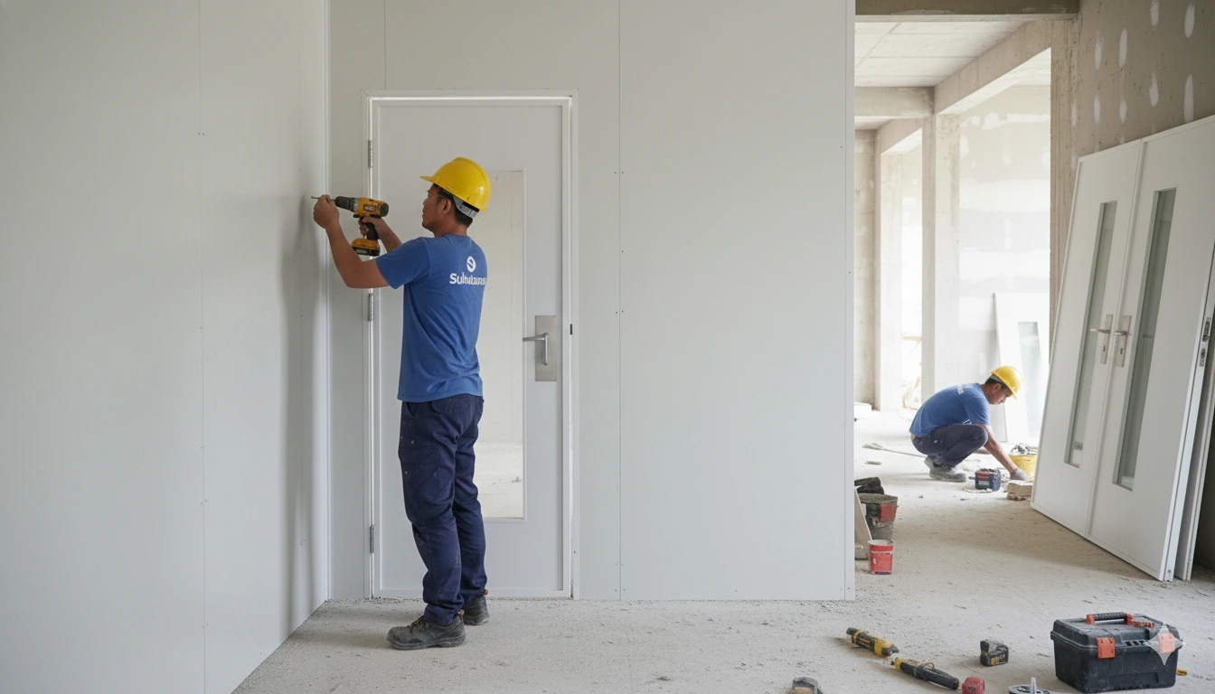 Pintu Personal Sandwich Panel untuk Ruangan Bersih